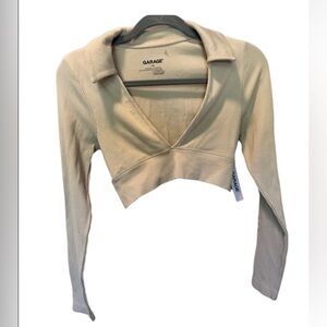 Garage women’s crop top, long sleeve size XS
